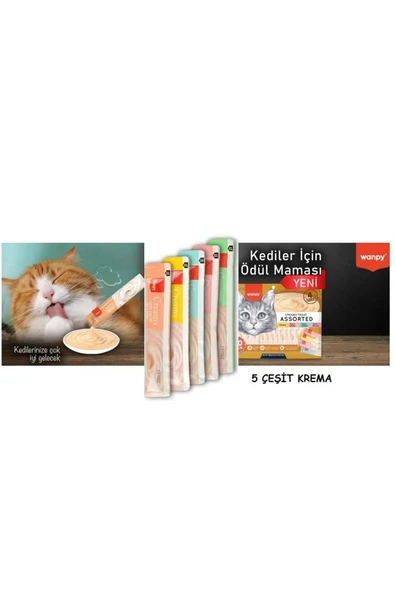 wampy WANPY KEDİ ÖDÜLÜ SET 15 ÇEŞİT KARIŞIK KEDİ ÖDÜLÜ SETİ - 4