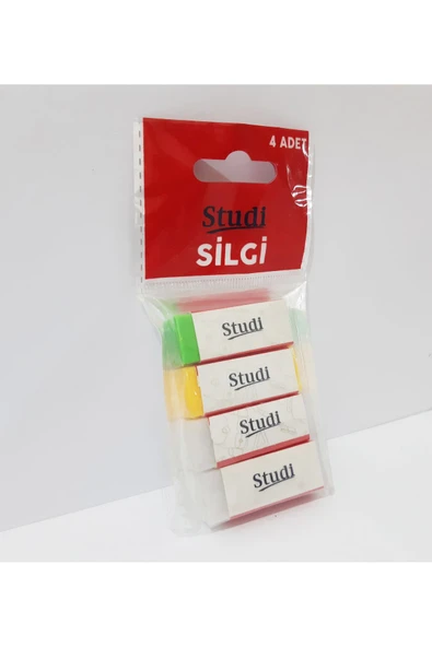 renkli çiçekler Silgi 4 Adet Renkli Beyaz Silgi Set