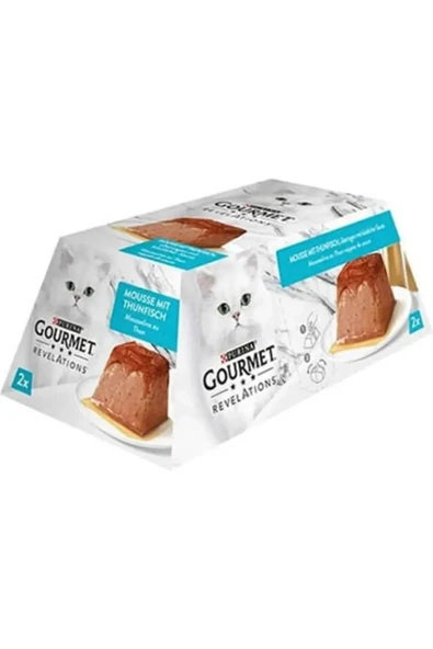 Gourmet Revelations Mousse Ton Balıklı Sosla Kaplı Lezzet Kedi Ödül Yaşmama 2x57 Gr 114 Gr X 2 Paket - 2