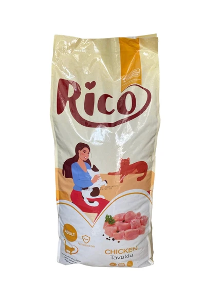 Rico Yetişkin Kedi Maması- tavuklu 15 kg