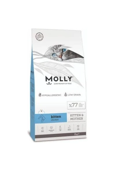 Molly Düşük Tahıllı Hipoalerjenik Tavuklu Kitten Yavru Kedi Maması 2 Kg