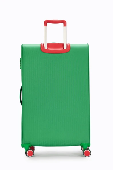 United Colors Of Benetton Ultra Light Kumaş Büyük Boy Valiz Yeşil BNT2800 - Resim 4