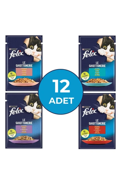 Purina Felix Felix Karışık Yetişkin Kedi Yaş Maması - 85 Gr X 12 Adet