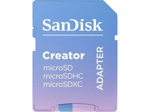 SanDisk Creator 128GB 190/90MB/s microSDXC UHS-I A2 V30 Adaptörlü Hafıza Kartı SDSQXAA-128G-IN6MS - 3
