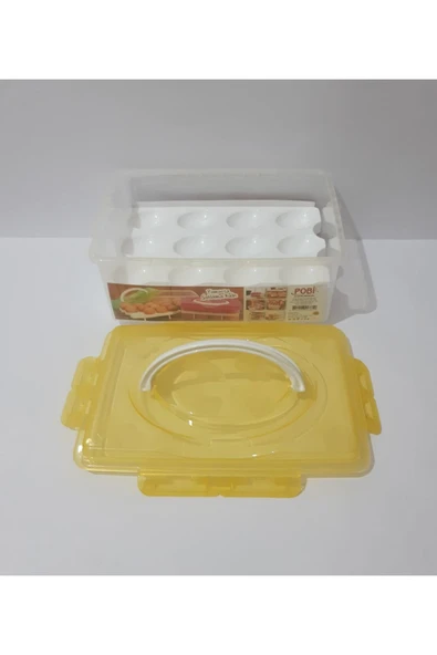 renkli çiçekler Yumurta Saklama Kabı Kapaklı Yumurta Kutusu
