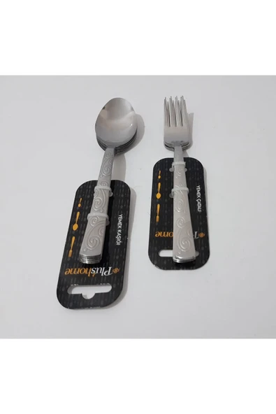 renkli çiçekler 12 Adet Çelik Yemek Çatal Kaşık