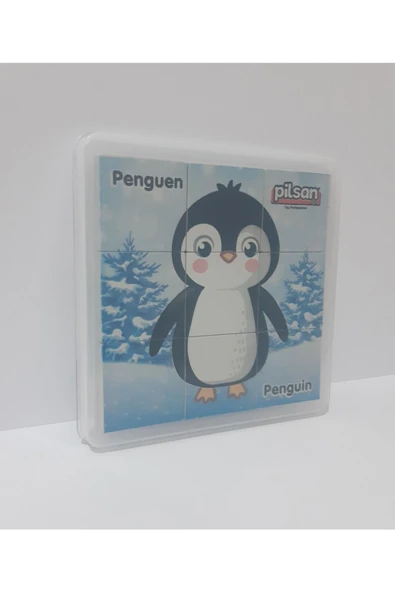 renkli çiçekler 9 Parça Puzzle Set Hayvan Serisi