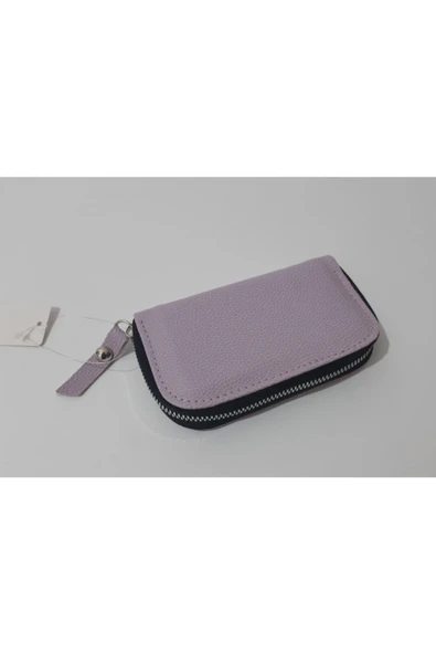 renkli çiçekler Kadın Cüzdan Kullanışlı Mor Renk Mini Kadın Cüzdanı 13x8 Cm