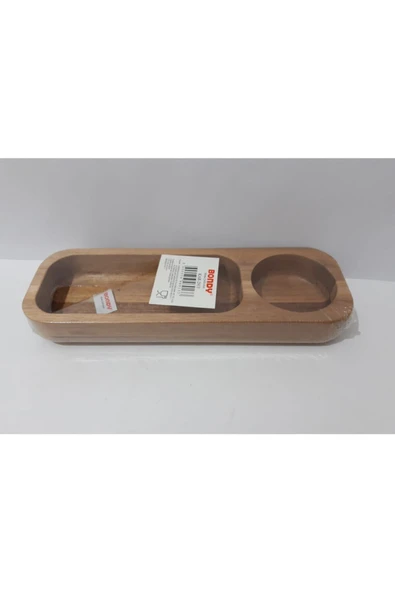 renkli çiçekler Ahşap Sunum Tabak 30x10x4 Cm