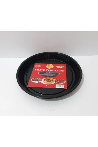 renkli çiçekler Emaye Tart Kalıbı 30 CM