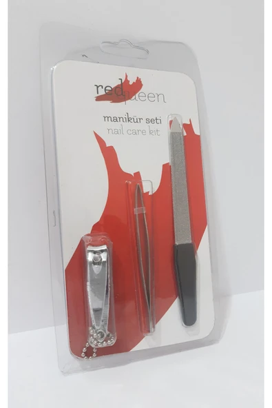 renkli çiçekler Manikür Seti 3 Parça Set