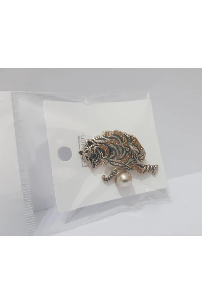 renkli çiçekler Broş Kaplan Model Metal Broş