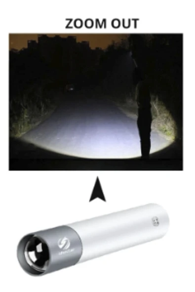 renkli çiçekler Usb Şarj Edilebilir Mini Led El Feneri 3 Aydınlatma Modu Su Geçirmez Pik Yakınlaştırma El Feneri