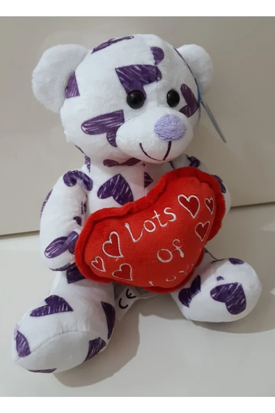 renkli çiçekler 21 Cm Kalp Desenli Peluş Oyuncak Ayı Çocuklar Için Hediye