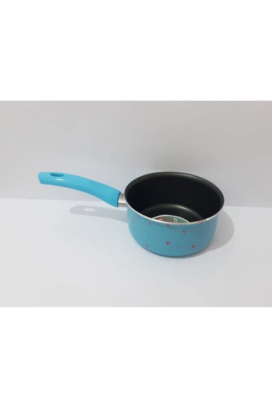 renkli çiçekler 14 CM Derin Teflon Tava Süt Çorba Yemek Isıtma Pişirme Tavası