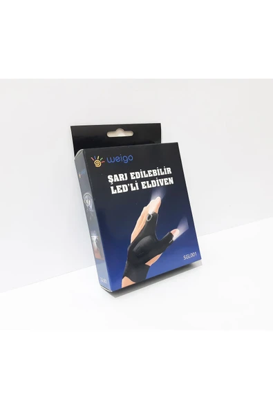 renkli çiçekler Şarj Edilebilir LED Li Eldiven Çalışma Eldiveni