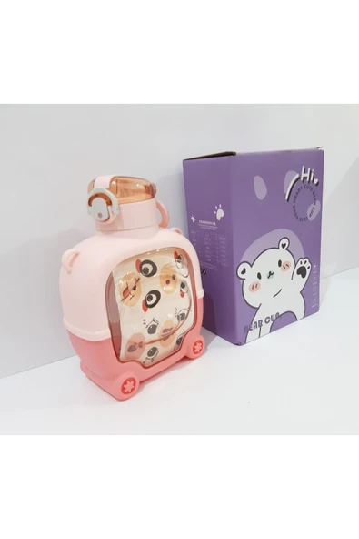 renkli çiçekler 950 ML Panda Suluk Matara