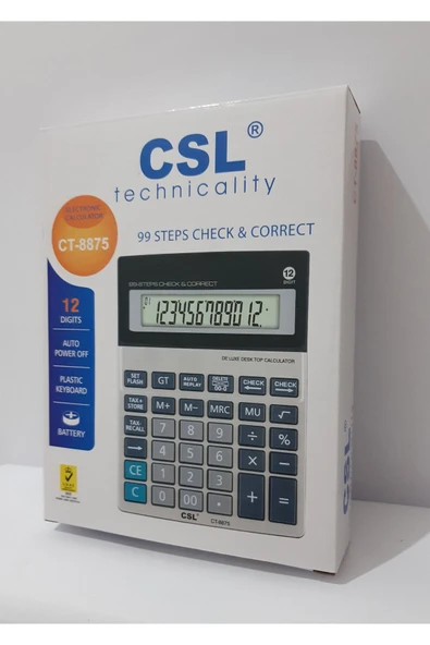 CSL Hesap Makinesi 18.5x14 Cm