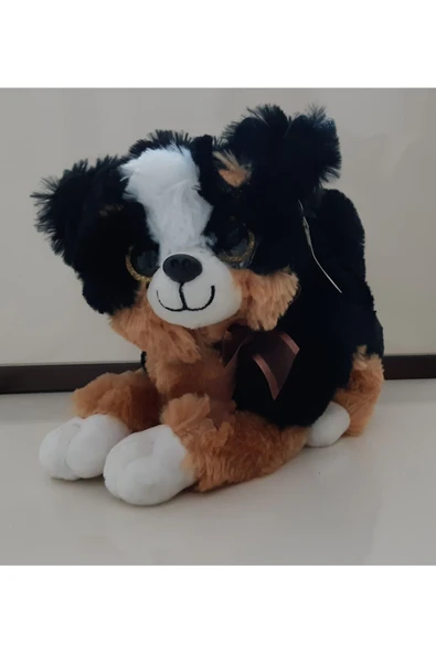 renkli çiçekler 24 Cm Peluş Sesli Yatan Köpek