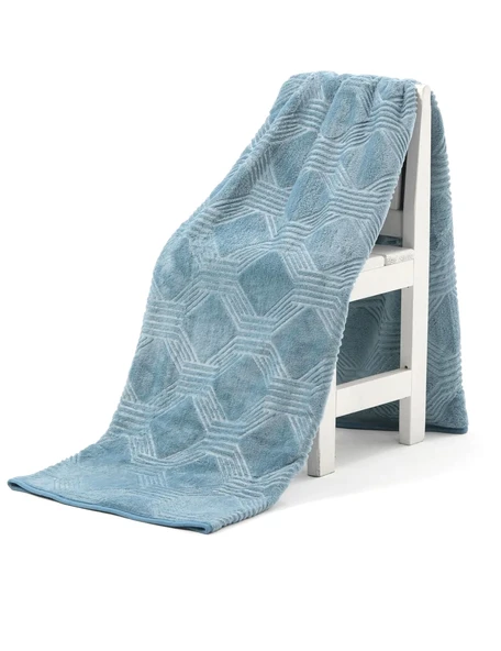 Özdilek Trendy Embos Tek Kişilik Battaniye (155x220)-Art Deco Göl Mavi