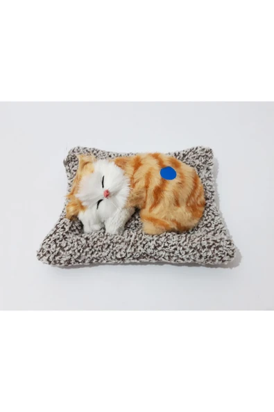 renkli çiçekler 13X9 CM Peluş Yatan Miyavlayan Kedi Oyuncak Kedi Çocuklar İçin Hediye Ev İçin Dekorasyon
