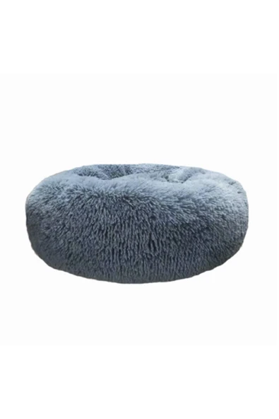 renkli çiçekler Kedi Yatak 50 Cm Yuvarlak Yumuşak Peluş Evcil Kedi Köpek Yatağı