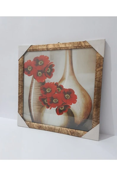 renkli çiçekler Çerçeveli Resim Tablo Ev Için Dekorasyon 31.5x31.5 cm