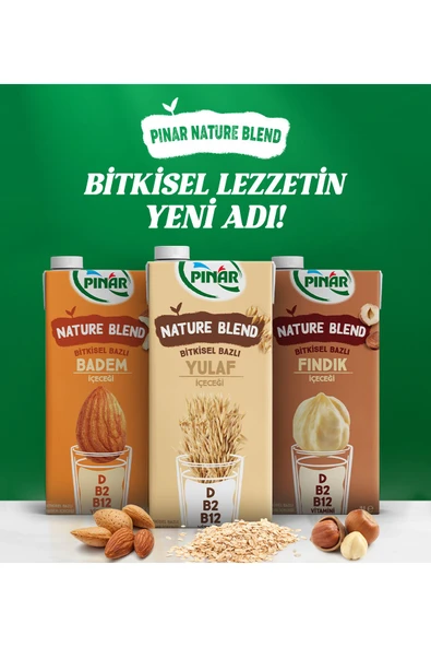 Pınar Nature Blend Bitkisel Bazlı Yulaf İçeceği 1 lt Vegan Laktozsuz İlave Şekersiz - 4