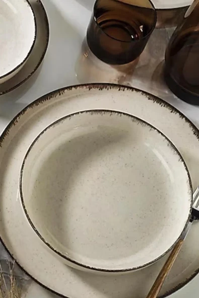 Kütahya Porselen Moderna 2 Li 21 Cm Salata Tabağı Tarçın