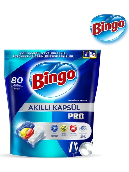 Bingo Akıllı Kapsül Pro Bulaşık Makinesi Deterjanı Tableti 80 Adet - 5