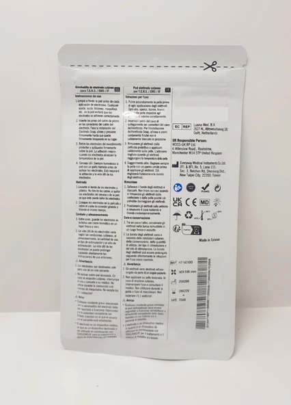 Tens Elektrod Pedi 5x10 cm Kablolu 4lü Paket 1 Adet - 3