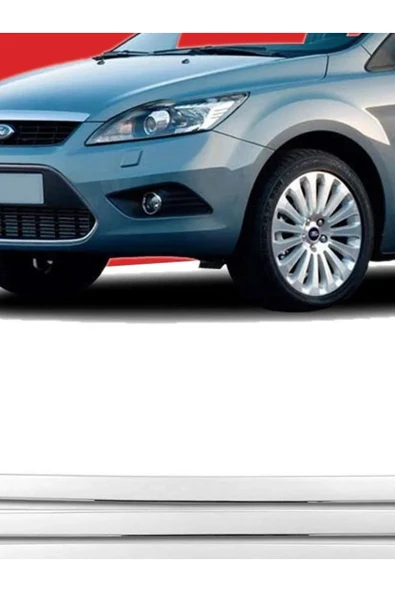 FORD FOCUS-2 2005-2010 MODEL ARASI KROM YAN KAPI ÇITASI 4 PARÇA PASLANMAZ ÇELİK - 2