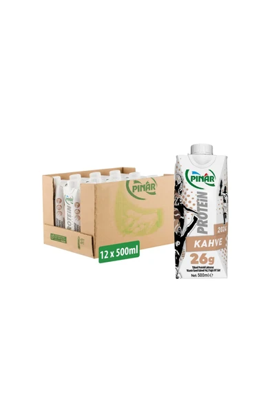 Pınar Kahveli Protein Süt 500 ml X 12 Adet - 3