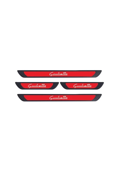 ALFA ROMEO GUİLETTA 2012-2020 MODELLER  OLD KIRMIZI KAPI EŞİĞİ 4 PARÇA KROM YAZILI ürün görseli 1