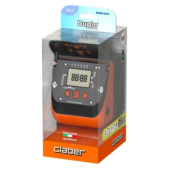 Claber 8410 Aquadue Duplo Evolution İki Çıkışlı Zamanlayıcı - 2