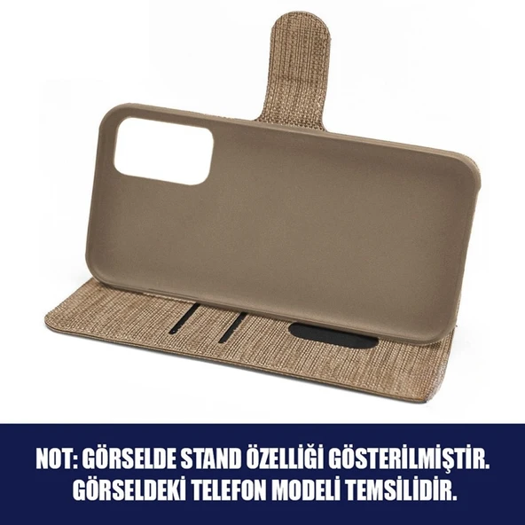 Samsung Galaxy A10 Uyumlu Kapaklı Tam Korumalı Kumaş Kılıf - 3