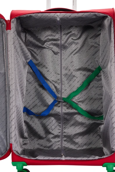 United Colors Of Benetton Ultra Light Kumaş Orta Boy Valiz Kırmızı BNT2800 - 8