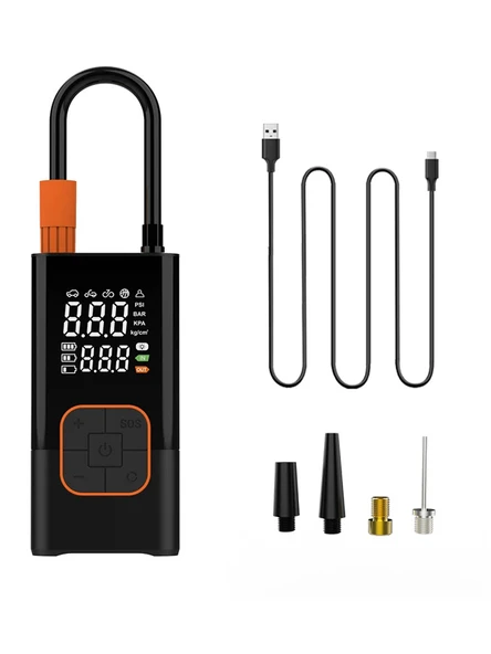 4000 mAh 150 PSI Akülü Şarjlı Araç Lastiği Motosiklet Lastiği Hava Pompası - 2