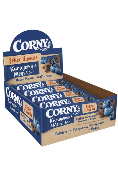 CORNY Glutensiz Kuruyemiş ve Meyve Bar Yaban Mersini -Chia-Kakao 35 gr x12li - 2