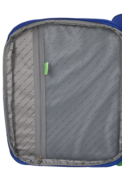 United Colors Of Benetton Ultra Light Kumaş Kabin Boy Valiz Sax BNT2800 - Resim 5