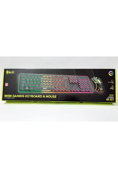 renkli çiçekler Klavye Oyun Klavyesi ve Mouse Set