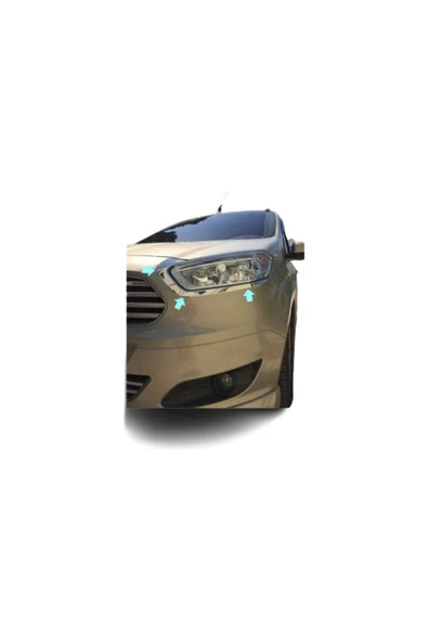 FORD COURİER 2014 VE ÜZERİ MODELLER KROM FAR KAŞI 2 PARÇA PASLANMAZ ÇELİK - 2