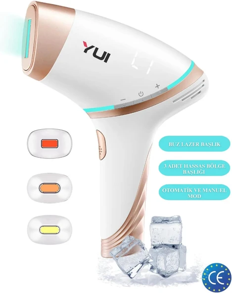 Yui IPLV15 Pro Vücut -Yüz- Bikini Başlıklı Ağrısız Otomatik ve Manuel Atım Buz Lazer Epilasyon Cihazı - 4