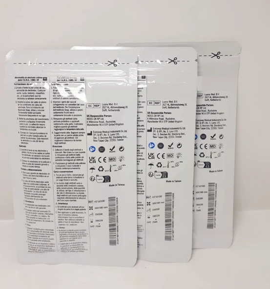 Tens Elektrod Pedi 5x10 cm Kablolu 4lü Paket 3 Adet - 3