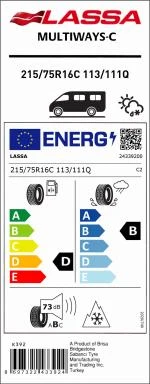 215/75R16C 113/111Q MULTIWAYS LASSA - 2