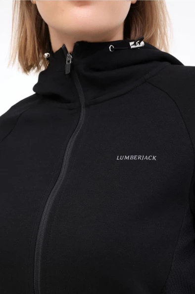 Lumberjack WL MILA 18CT321 5FX 101940901 Kadın Eşofman Üstü Siyah S-XL - 4