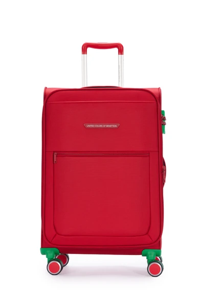 United Colors Of Benetton Ultra Light Kumaş Orta Boy Valiz Kırmızı BNT2800