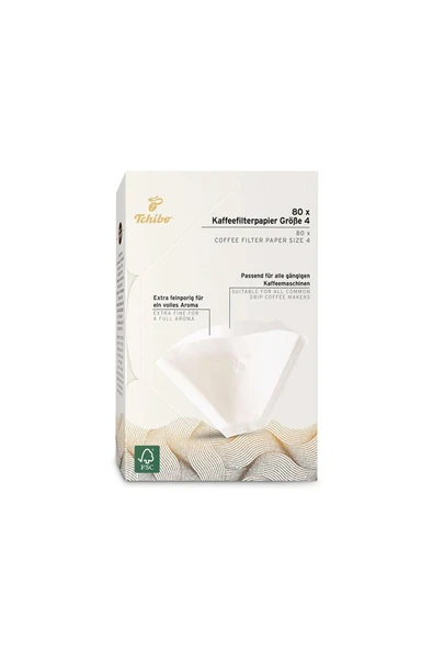 Tchibo Filtre Kahve Kağıdı (Kağıt Filtre ) No:4 (80Lİ)