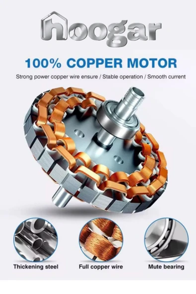 Hoogar German Beyaz 95 CM Kanatlı Süper Sessiz 3 Renk Uzaktan Kumandalı Tavan Vantilatörü BL Isınmaz Motor - 6
