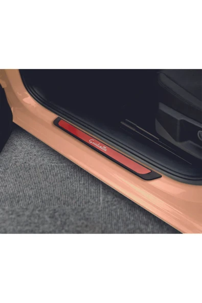 ALFA ROMEO GUİLETTA 2012-2020 MODELLER  OLD KIRMIZI KAPI EŞİĞİ 4 PARÇA KROM YAZILI - Resim 5